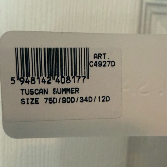 ID Sarrieri Embroidered Floral Set in Tan with Red Blossoms NWT size 34D/Medium - Picture 7 of 10